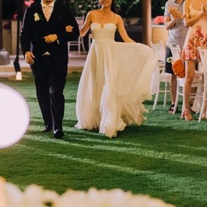 Reem Acra flourish wedding dress